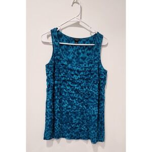 Ann Taylor Women's Size S Top Sleeveless Blouse, Turquoise